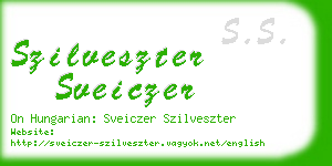 szilveszter sveiczer business card